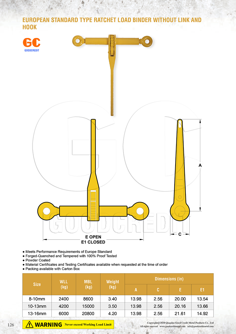 European Standard Type Ratchet Load Binder without Link & Hook Catalogue 800.jpg