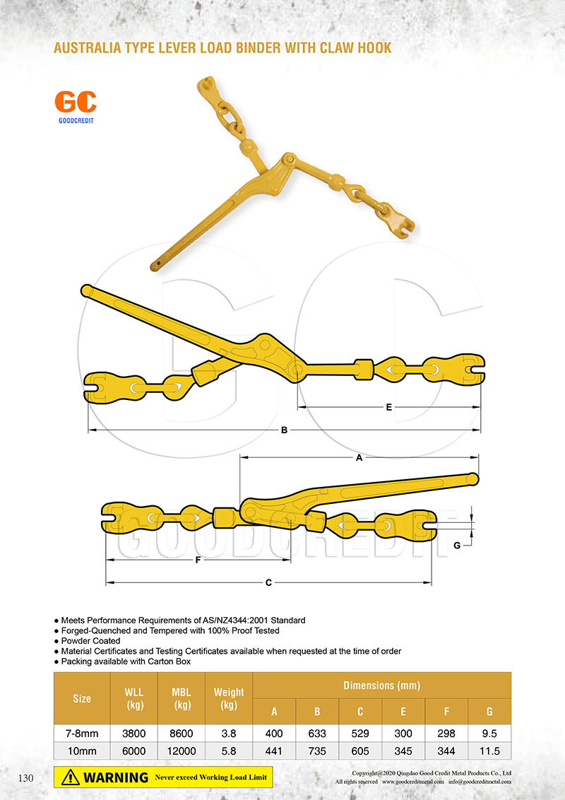 Australia Type Lever Load Binder with Claw Hook Catalogue 800.jpg